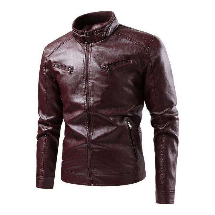 Amir | Leren Jas Voor Heren | Slim Fit Voor Stijlvol Comfort