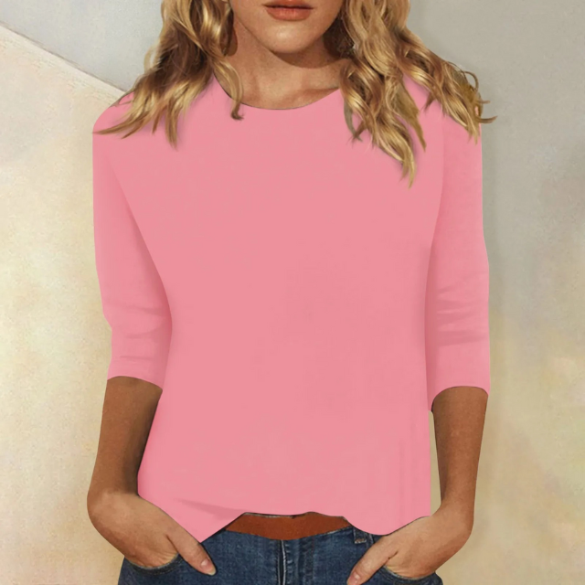 Twinkle | Dames Shirt Met Ronde Hals En Driekwart Mouwen