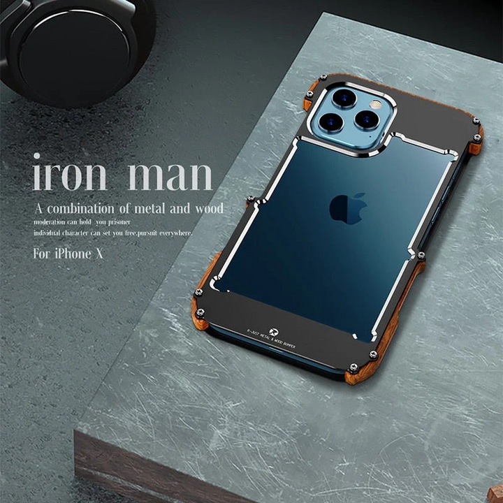 iPhone Case | Stijlvolle Hoes Met Houtafwerking | Stevige Bescherming