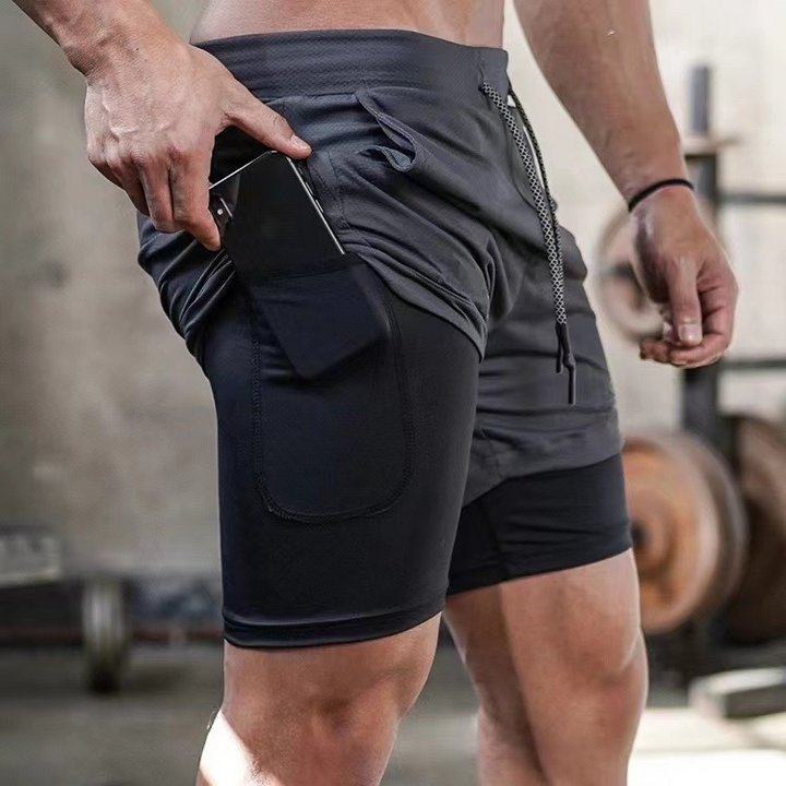 Arwin | Heren Hardloop Sport Shorts | Korte Broek Met Dubbele Laag