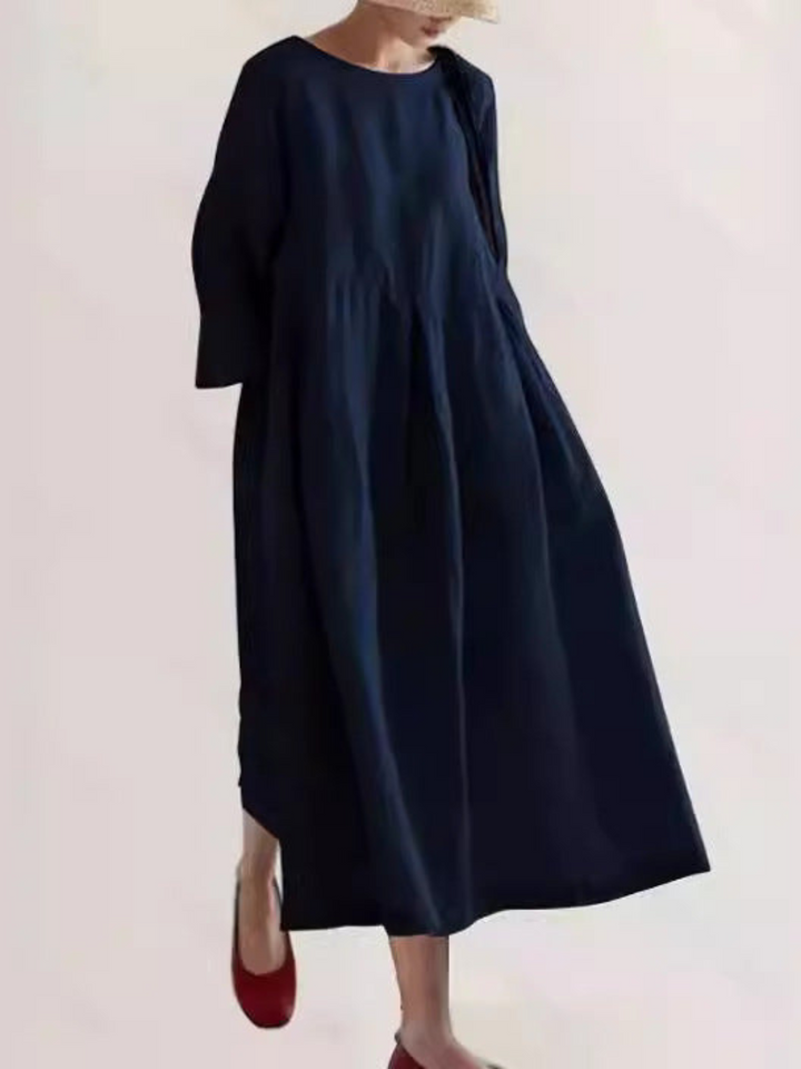 Leylita | Dames Chique Linnen Maxi-jurk met Elegante Losvallende Snit
