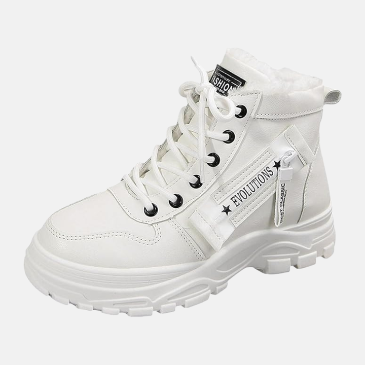 Sora - Dames Schoenen - Enkellaarsjes - Fleece-Wol Gevoerde Schoenen - Echt Leer