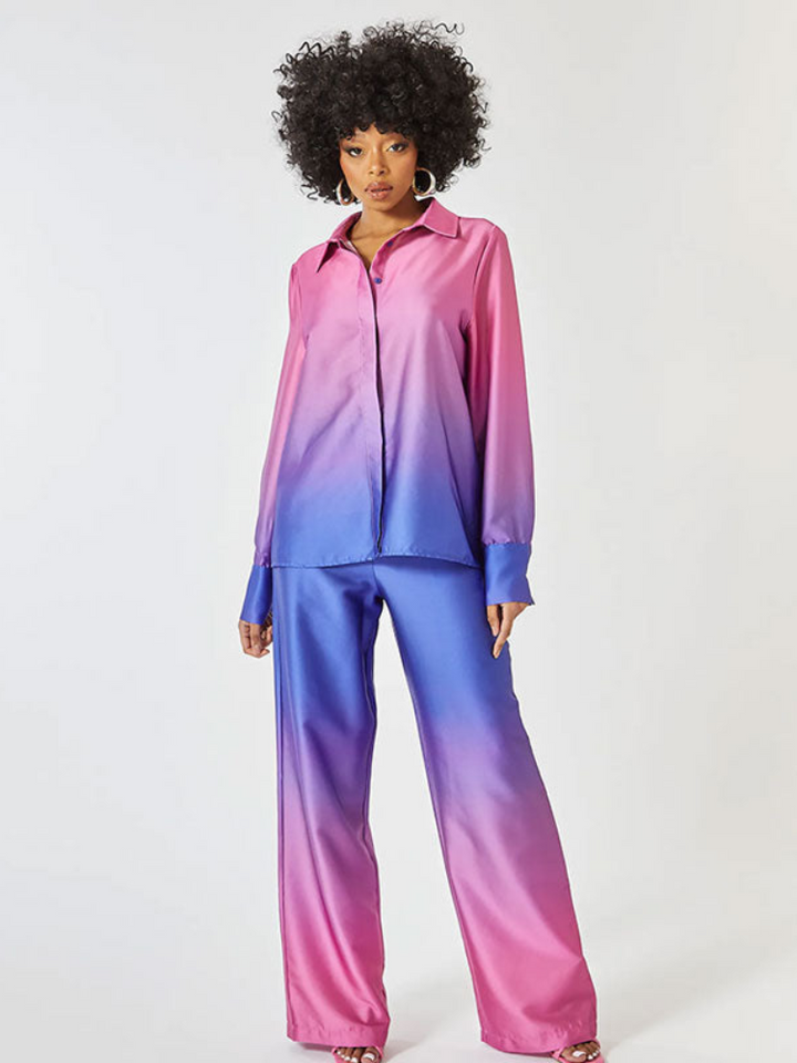 Santella | Trendy Tweedelige Dames Set | Stijlvolle Kleurverloop