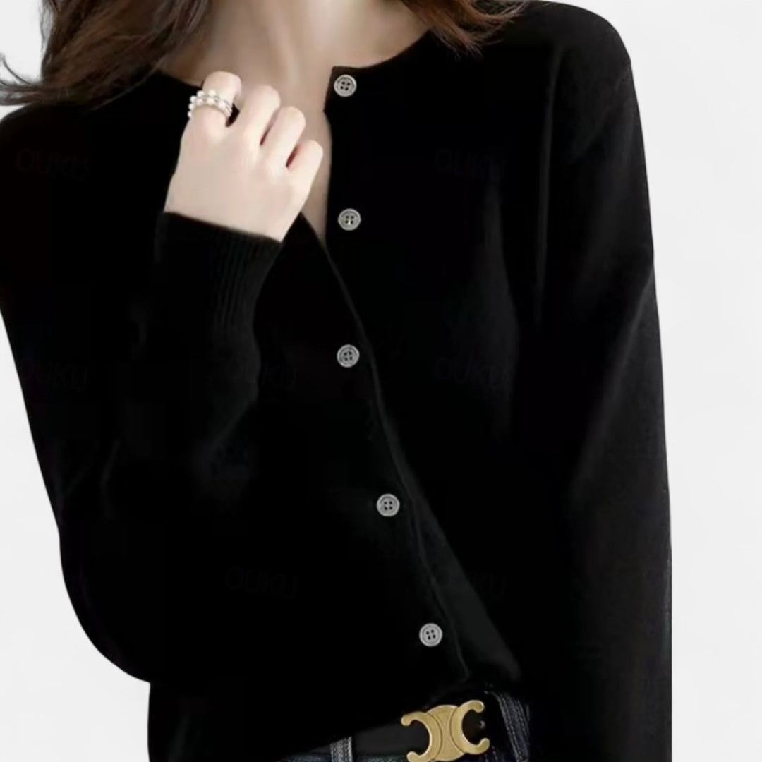 Sorata | Dames Gebreid Cardigan met Ronde Hals