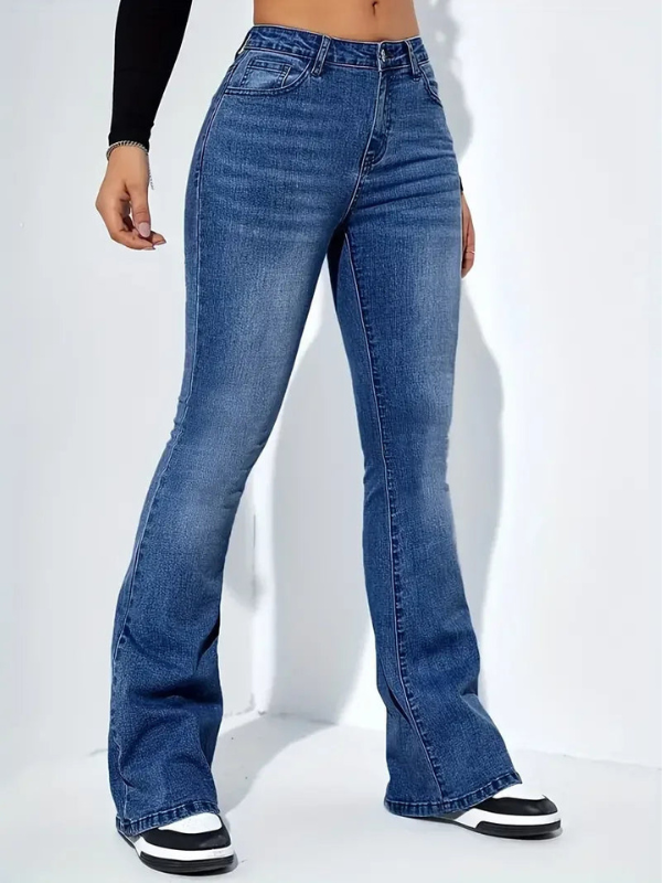 Twinkle | Trendy Dames Broek | Flared Spijkerbroek | Hoge Taille En Stretch Denim