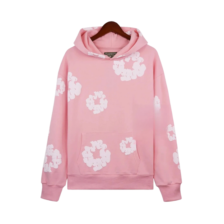 Deni | Denim Hoodie Met Bloemenprint en Capuchon | Dames