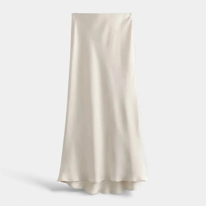 Sorata | Zwarte Satijnen Rok – Elegante Hoge Taille