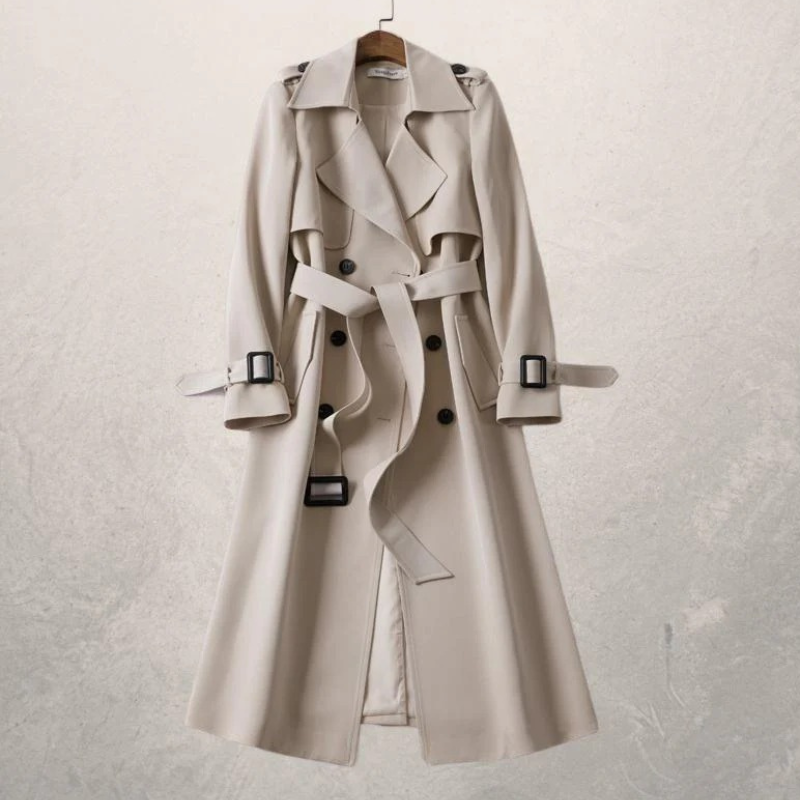 Guri | Trendy Dames Jas | Trenchcoat | Getailleerde Pasvorm | Riem In De Taille