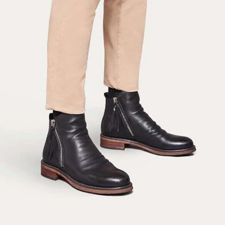 Hugh | Stijlvolle Heren Schoenen | Enkellaarzen Met Rits