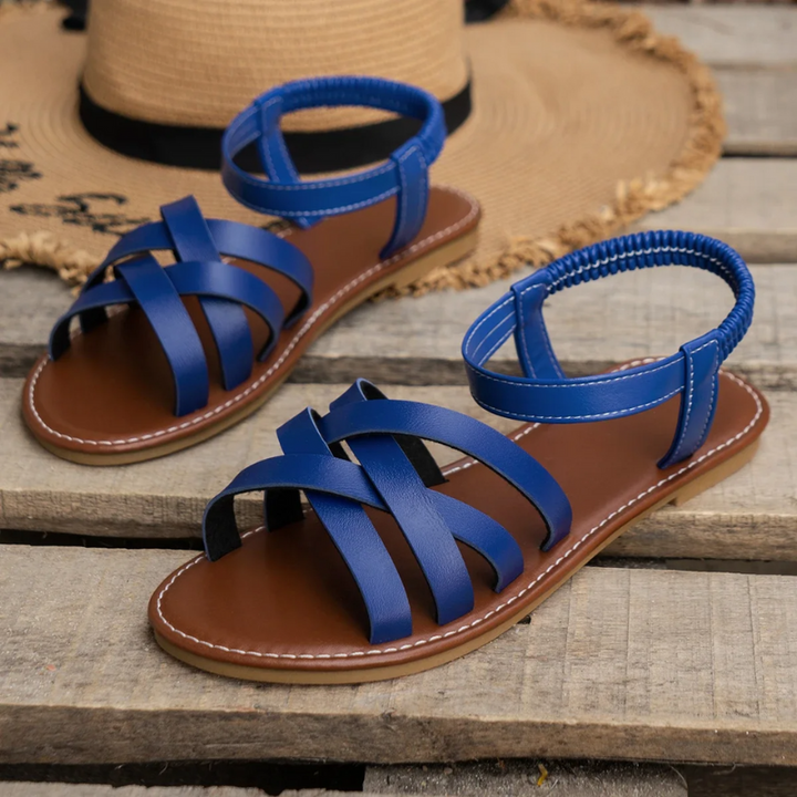 Kuti | Elegante Leren Dames Sandalen | Flat Zool