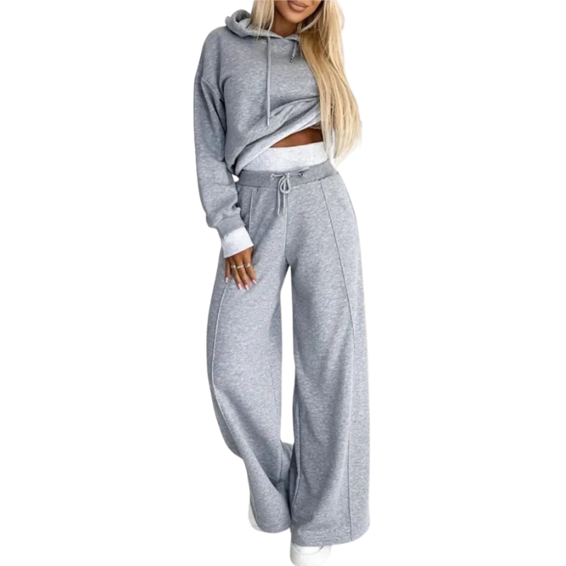Delma | Trendy Dames Loungeset | Relaxed Fit | Hoodie En Broek Met Trekkoord