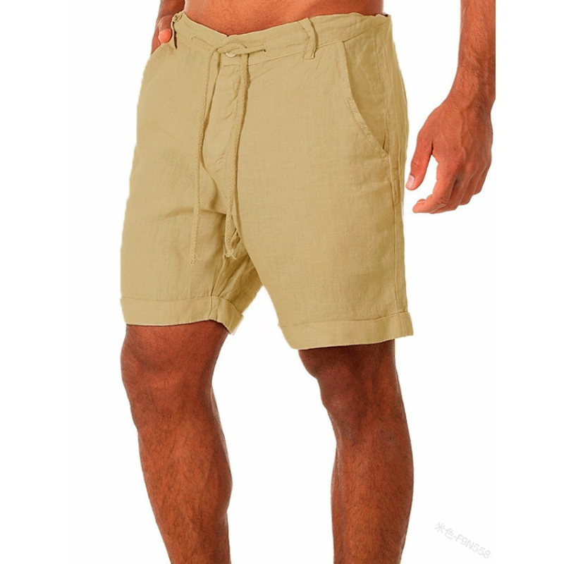 Malcolm | Heren Linnen Zomer Shorts | Korte Broek voor Mannen