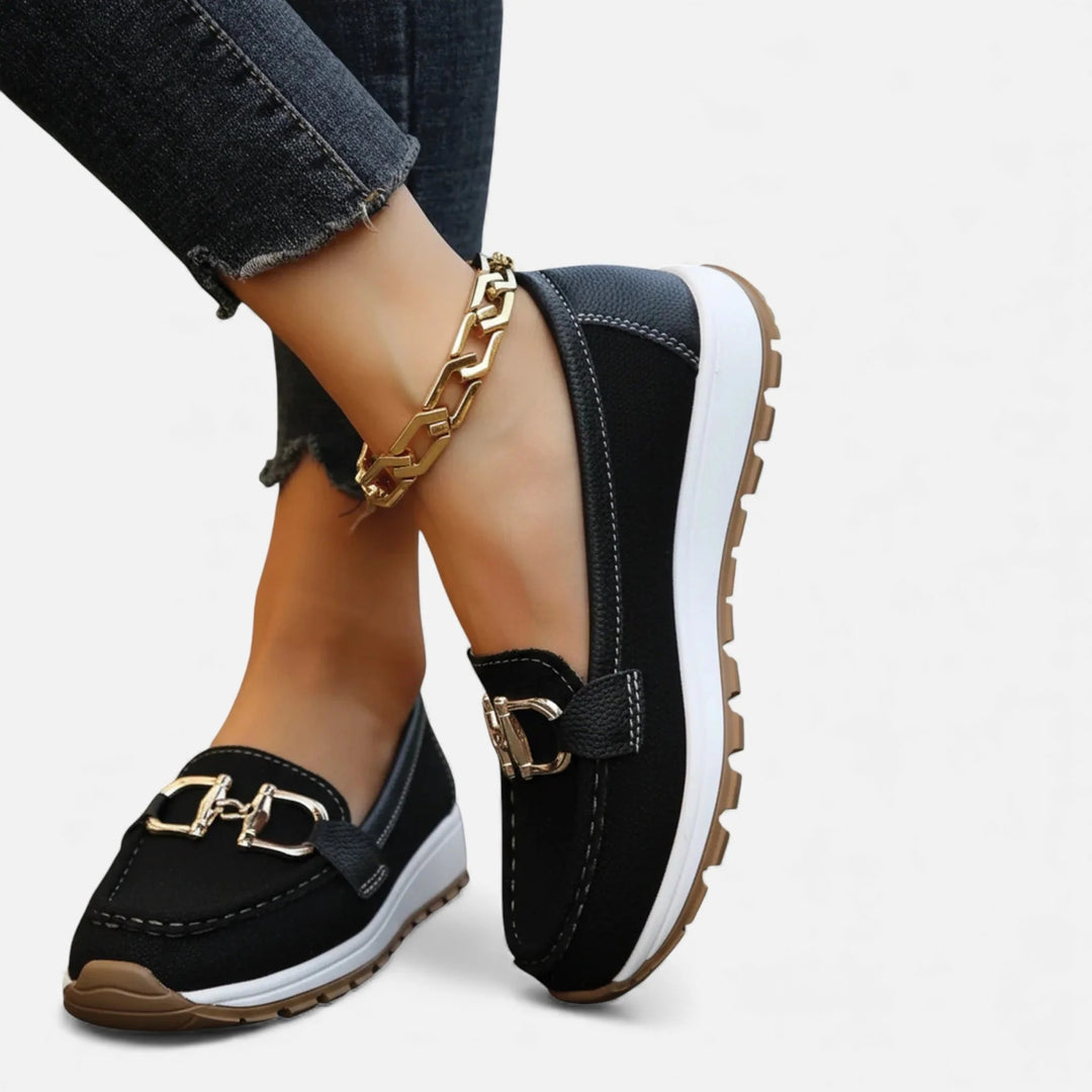 Sorata | Dames Mocassins – Elegante Platte Gesp