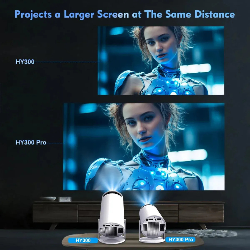 Hexton | Magcubic HY300 Pro Draagbare 4K-Projector Met Android 11