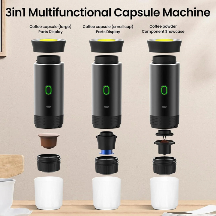 Hexton | 3-in-1 Draagbare Elektrische Espressomachine