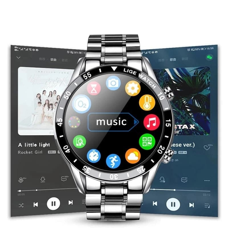 Zulius | Heren Luxe Smartwatch Horloge | Stijlvol, Slim & Veelzijdig voor Mannen