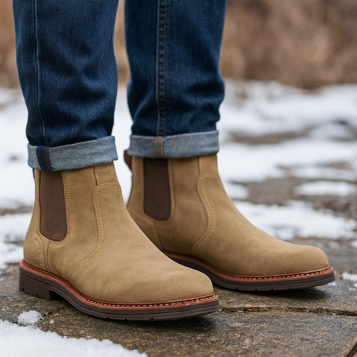 Milton | Trendy Heren Schoenen | Chelsea-Laarzen | Elastische Zijkanten