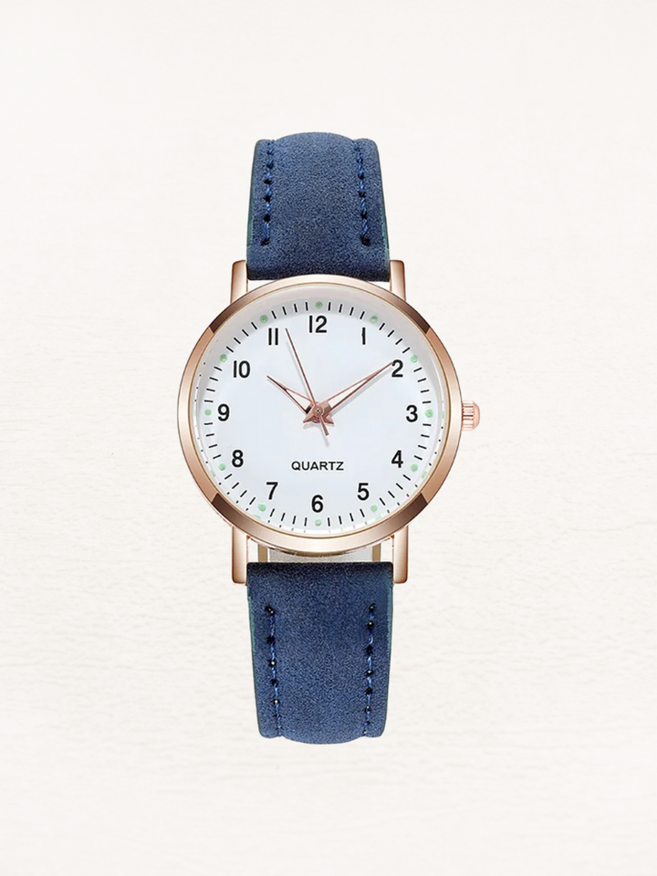 Vale | Leren Dames Horloge Rosé Goud | Chique Design