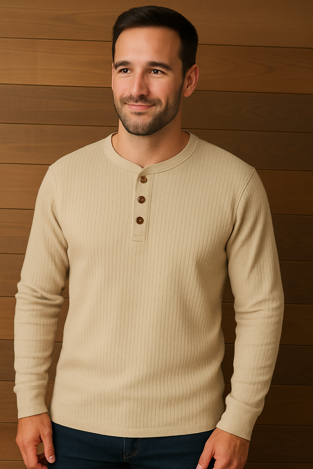 Henley | Wafelstructuur Shirt | Comfortabel Heren Shirt | Casual & Sportief