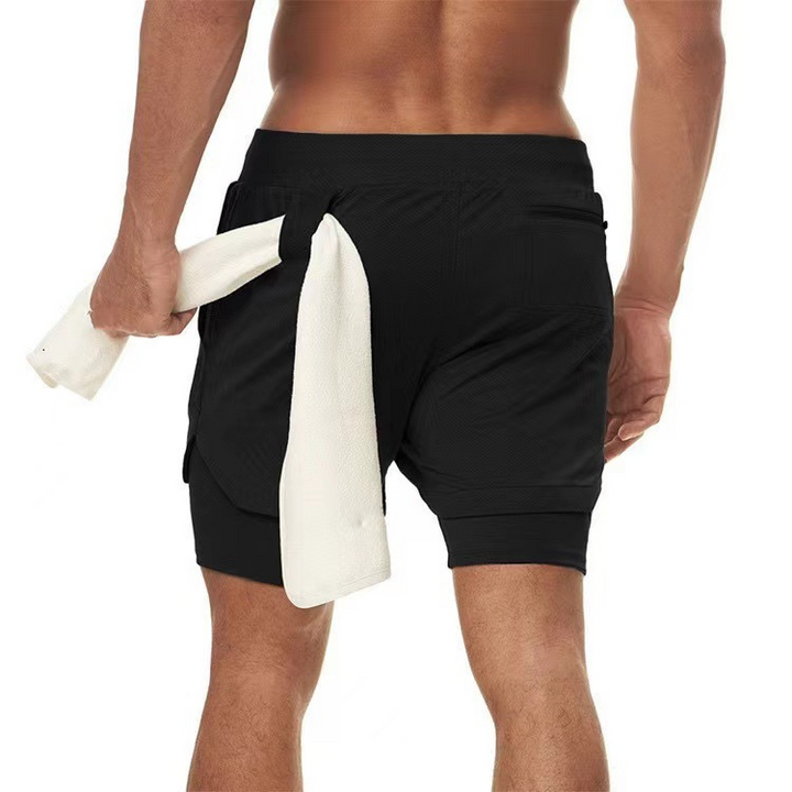 Arwin | Heren Hardloop Sport Shorts | Korte Broek Met Dubbele Laag
