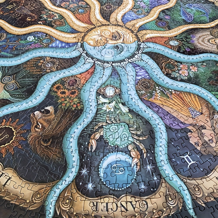 Youniverse | Zodiac Ronde Puzzel Voor Volwassenen | 1000 Stukjes