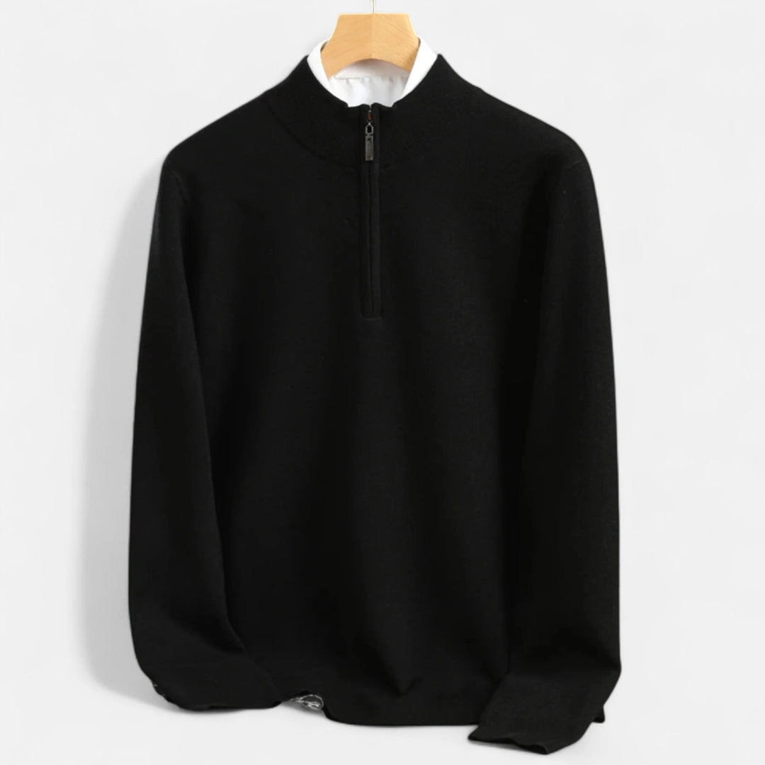 Sorata | Heren Merinowollen Pullover met Halve Col