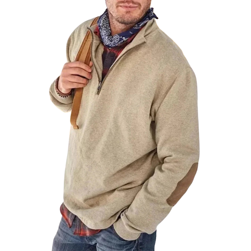Dylan | Casual Heren Trui | Relaxed Fit | Zacht Gebreid | Halve Rits
