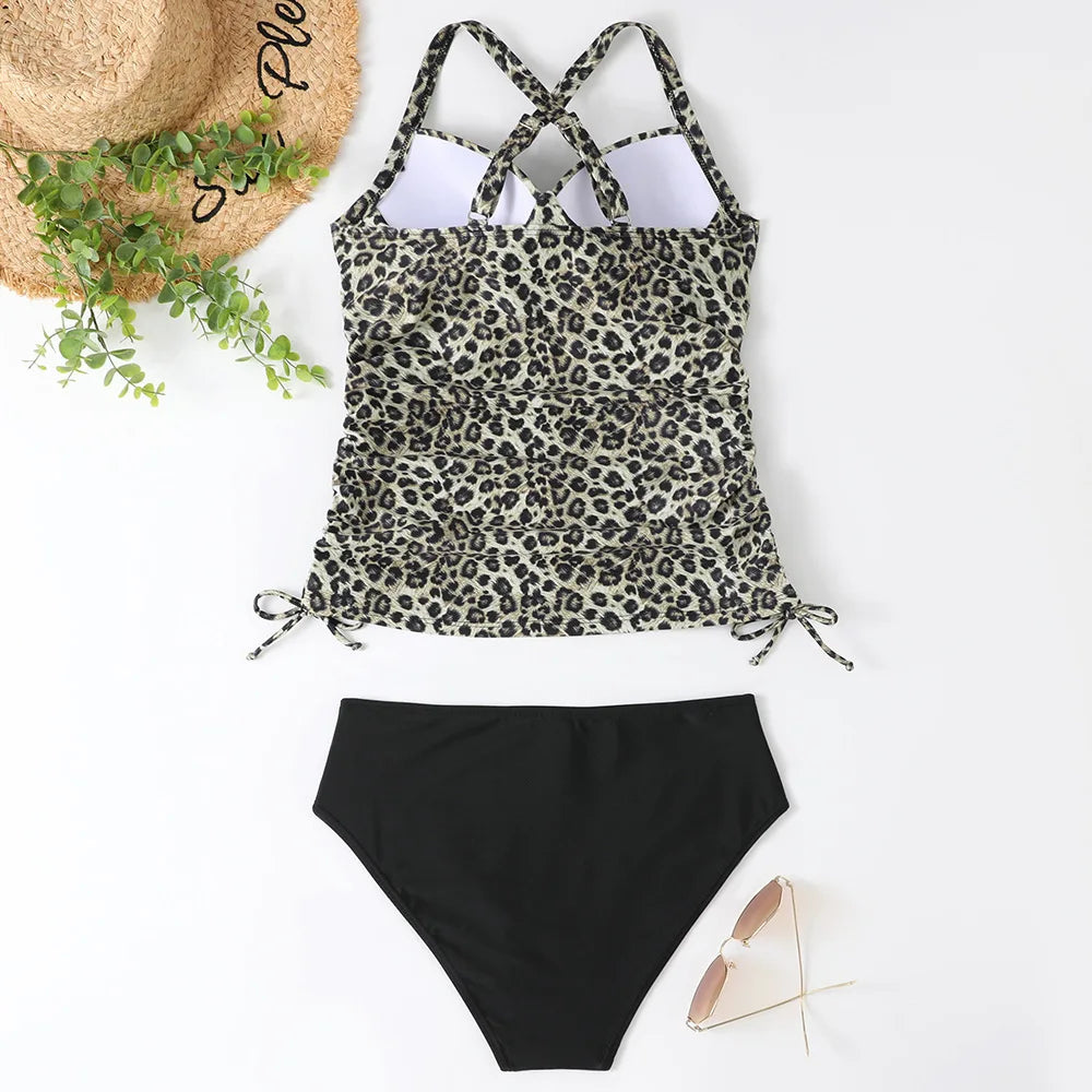 Laura | Gestreepte Tankini Set Met Short | Comfortabel En Flatterend | Perfect Voor Strand En Zwembad
