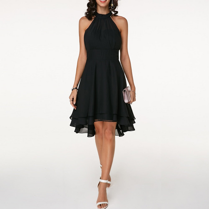 Julia | Dames Halterfeestjurk | Elegante Vrouwen Midi Zomer Jurk