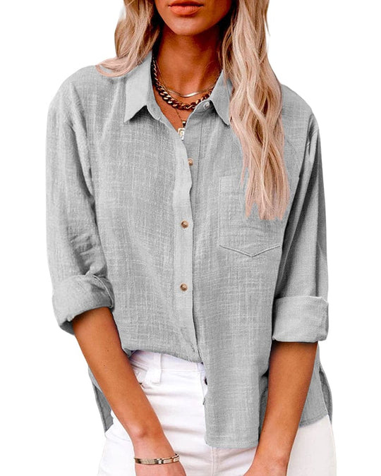 Zoella | Stijlvolle Dames Blouse | Met Lange Mouwen En Zakken