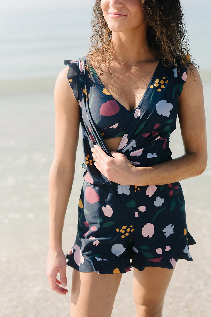 Karol | Dames Zwemkleding Swimming Wear | Zwembroek met Ingebouwde Bh