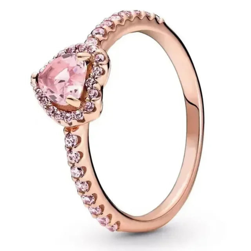 Shayan | Betoverende Dames Ring | 925 Sterling Zilver | Klassieke Hartvormig