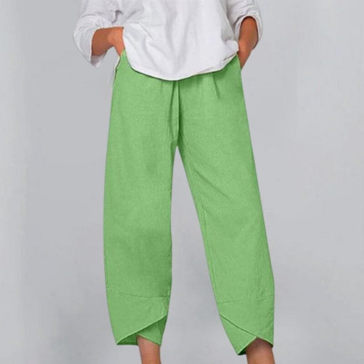 Elvira | Dames Broek | Lichte Katoenen en Linnen Vrouwen Zomer Comfort
