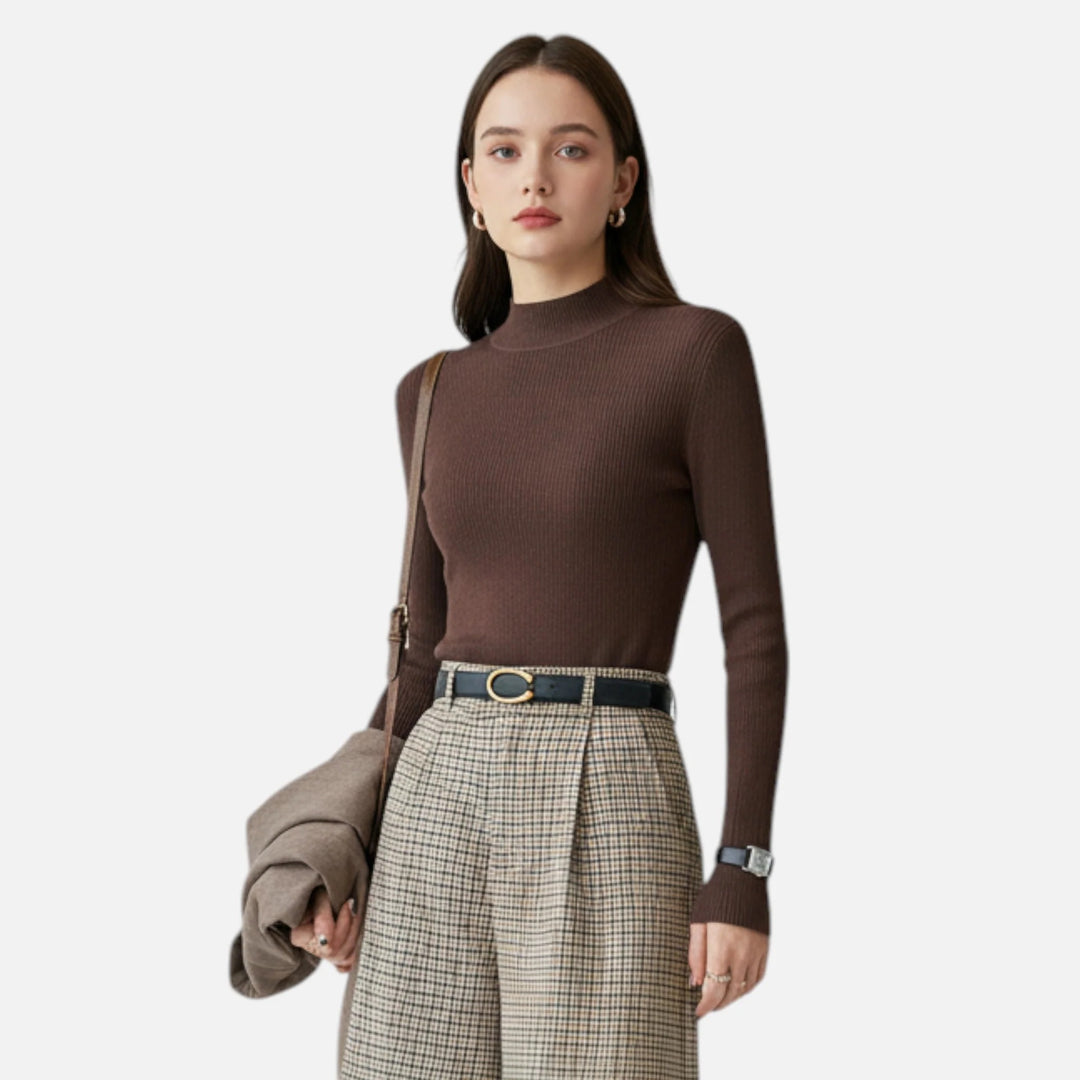 Sorata | Dames Vintage Mock Neck Trui