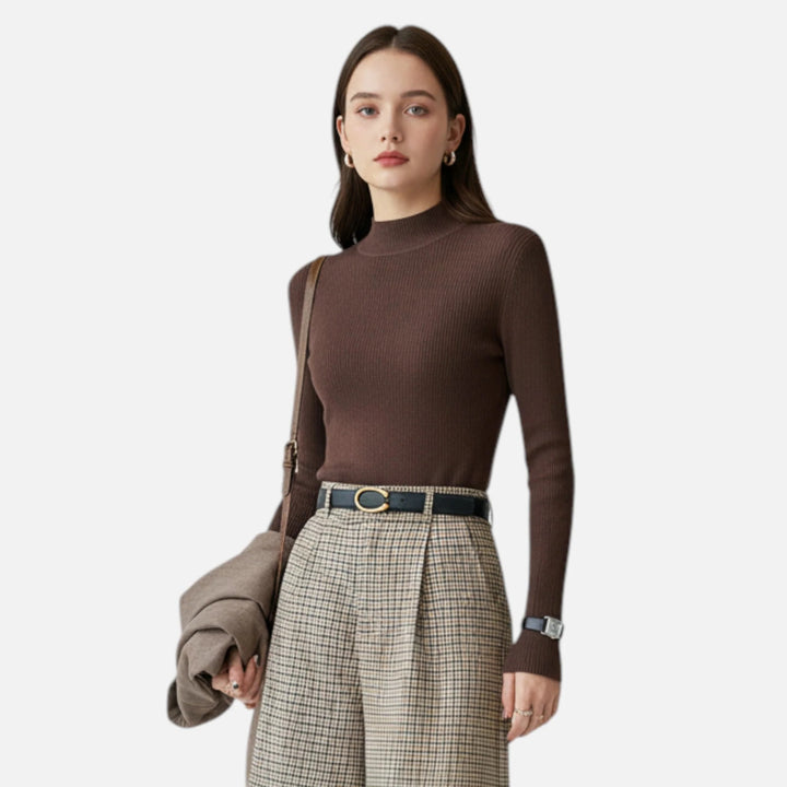 Sorata | Dames Vintage Mock Neck Trui