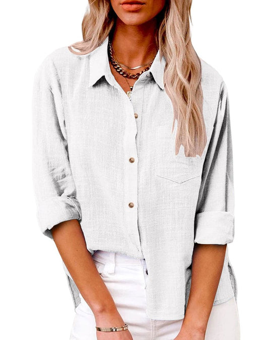 Zoella | Stijlvolle Dames Blouse | Met Lange Mouwen En Zakken