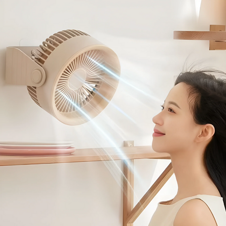 Hexton | Draagbare Wandventilator | Draadloze Tafelventilator