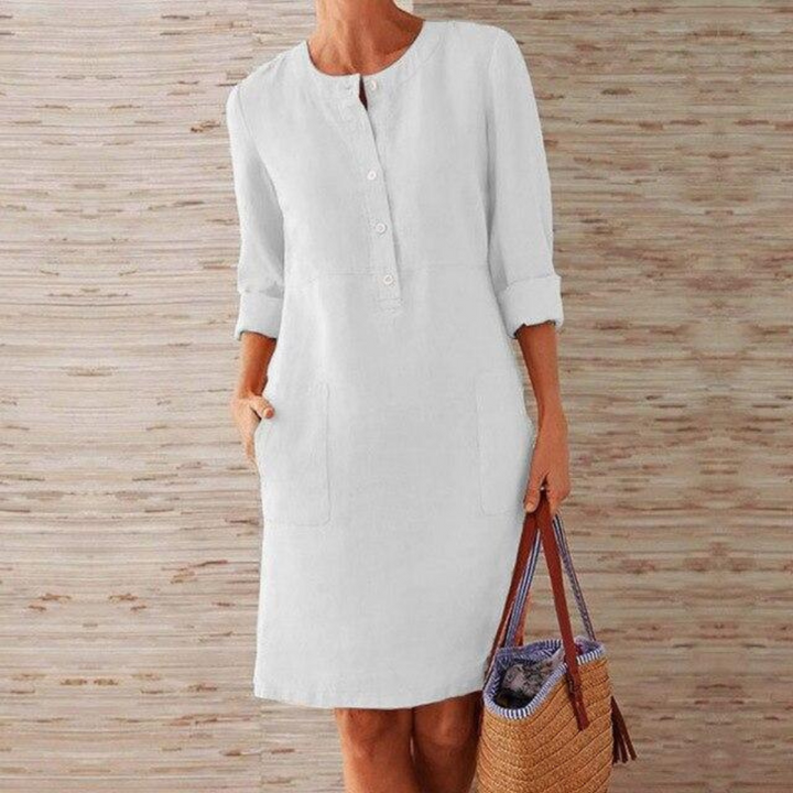 Elsana | Luchtige Dames Midi-Jurk | Tijdloze Charme | Zomerse Elegantie