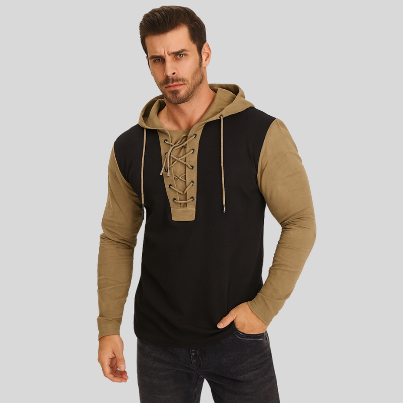 Delton | Relaxte Heren Vest | Longsleeve Met Capuchon