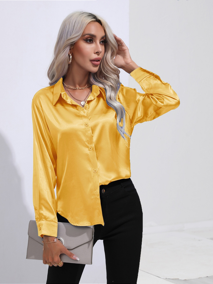 Sara | Chique Elegante Satijnen Dames Blouse