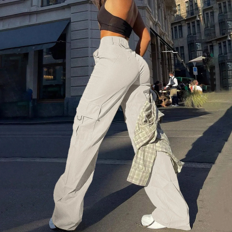 Pamela | High-Waist Cargo Broek Voor Dames