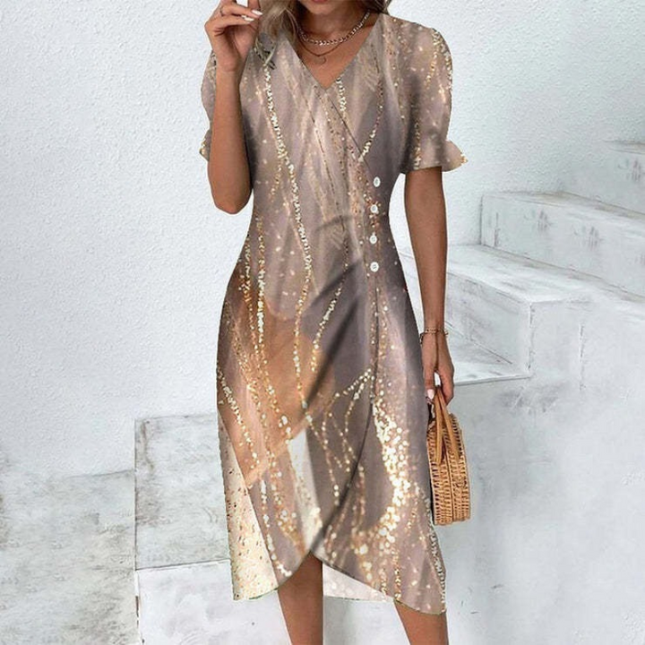 Fiona | Elegante Midi Dames Zomerjurk