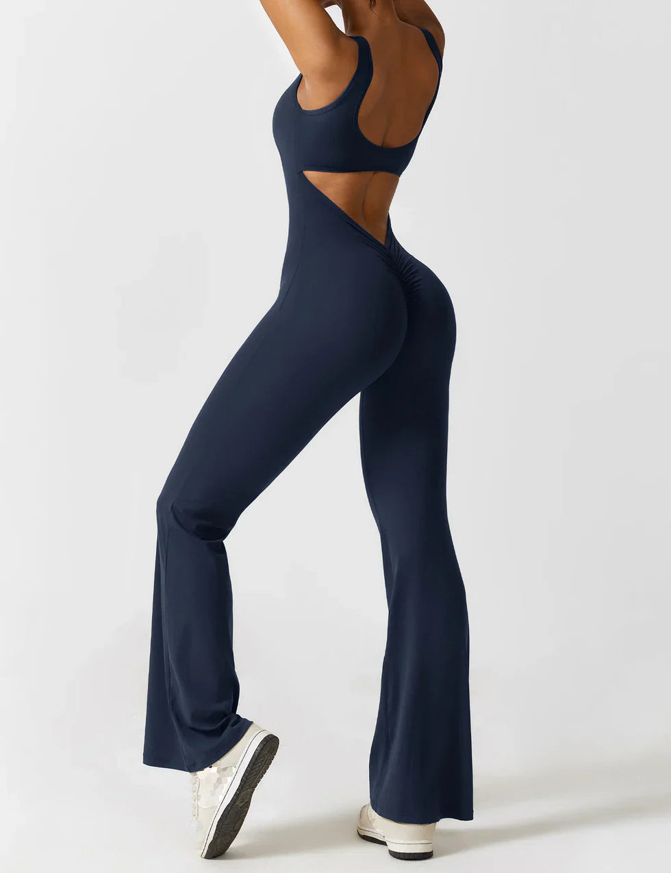 Elise | Flared V-Back Dames Jumpsuit | Stijl En Comfort