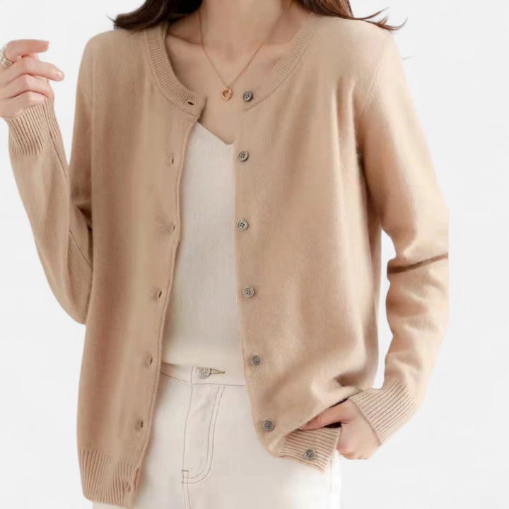 Sorata | Dames Gebreid Cardigan met Ronde Hals