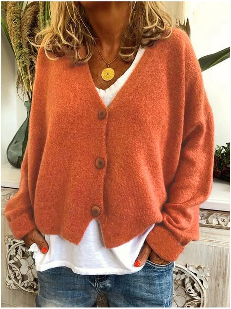 Bente | Comfortabele V-Hals Cardigan | Dames Sweater | Jumper Vest | Zachte Stof