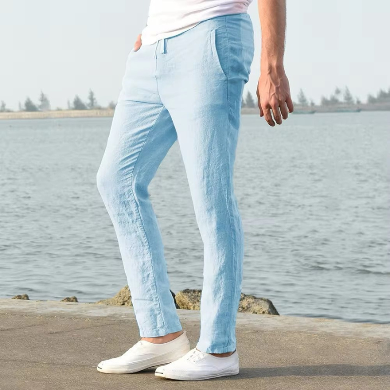 Liam | Stijlvolle Heren Broek | Linnen Zomerbroek Voor Mannen | Lichte Stof