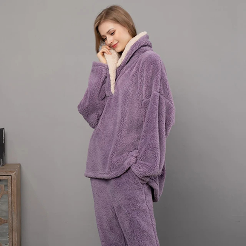 Amara | Comfortabele Fluffy Pyjamaset Voor Dames | Voor Dagelijks Comfort