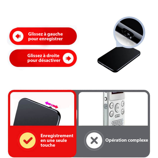 Ayan Pro | Mini Ultra-Dunne Professionele Spy Microfoon Recorder