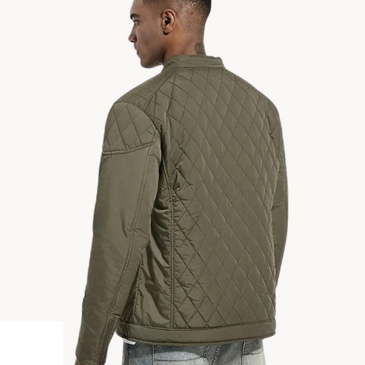 Delor | Luxe Gewatteerde Heren Jas | Slim Fit | Hoge Kraag | Ritssluiting