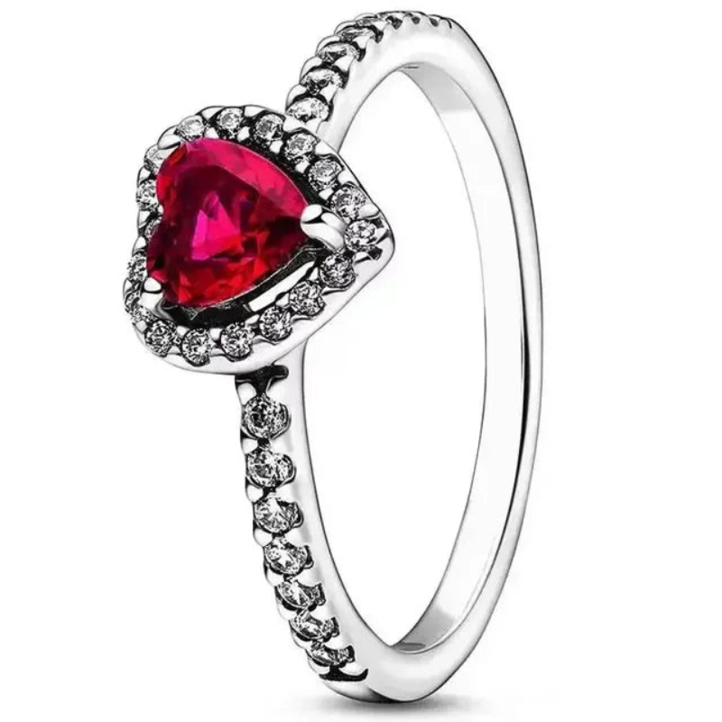 Shayan | Betoverende Dames Ring | 925 Sterling Zilver | Klassieke Hartvormig